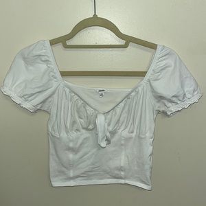 White crop top